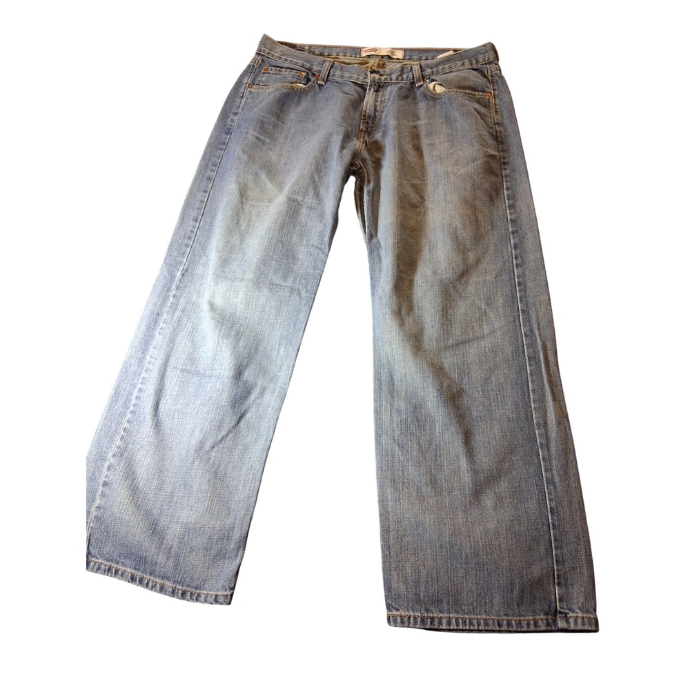 Levis 550 Relaxed Fit Jeans Medium Wash Blue Denim 36x29 18 Husky